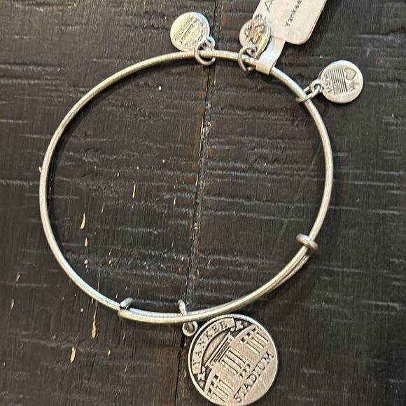 NWT Alex And Ani Yankee Stadium Baseball MLB New York Charm Bracelet Energy​​ - Picture 2 of 7